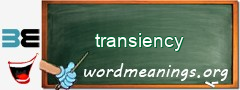 WordMeaning blackboard for transiency